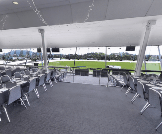 Top of the park setup for a business event or meeting room hire