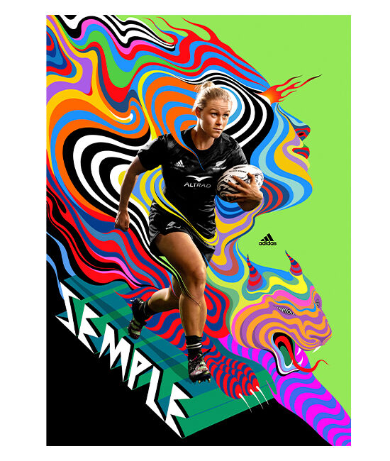 Black Ferns Rugby World Cup 2022 - Dream Girls Art Collective Chelsea Semple posters