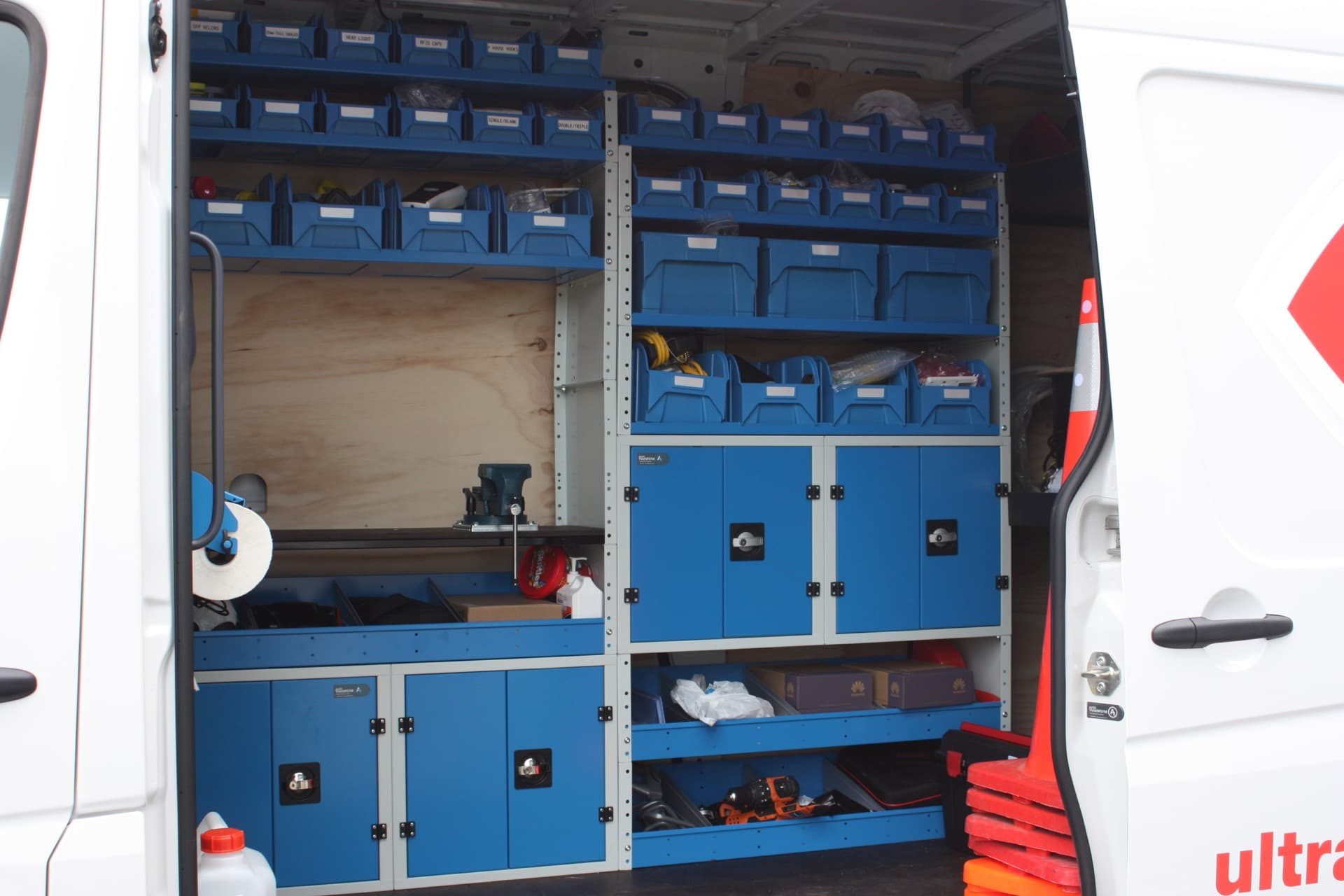 Commercial van fitout storage solutions