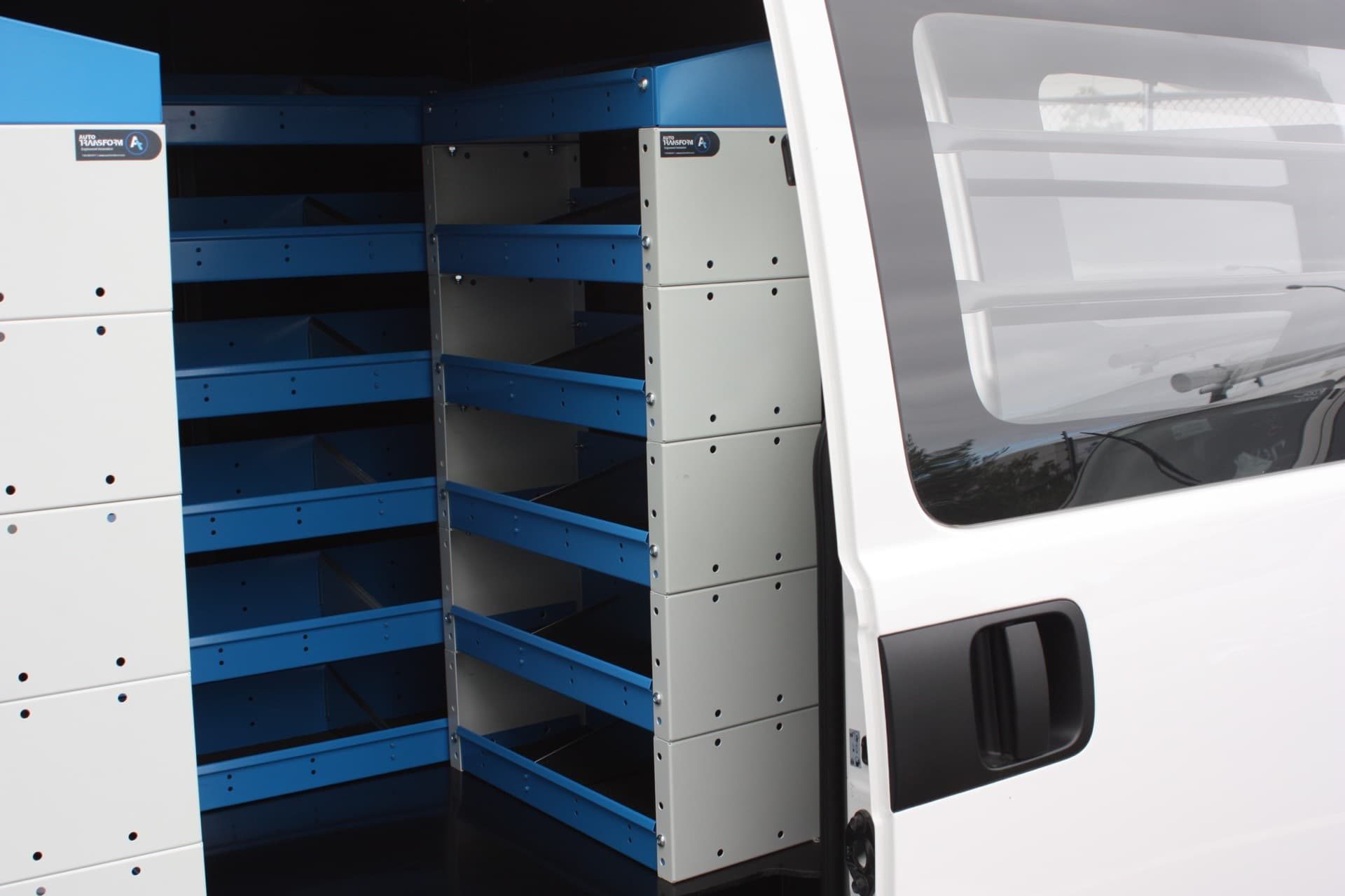 Custom storage system for commercial vans