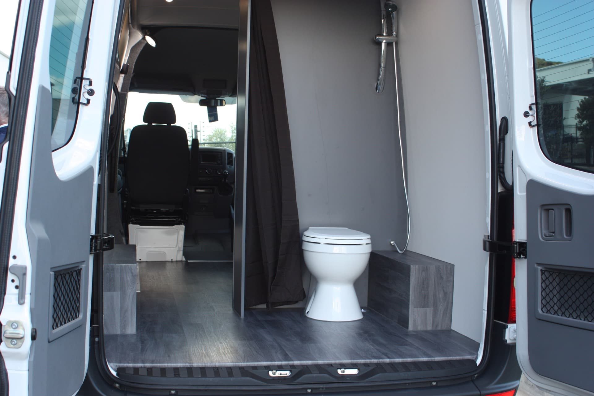 Custom van fitout with toilet