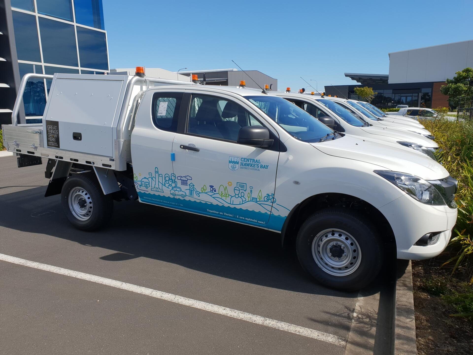 fleet branding vehicle signage for central hawkes bay district council