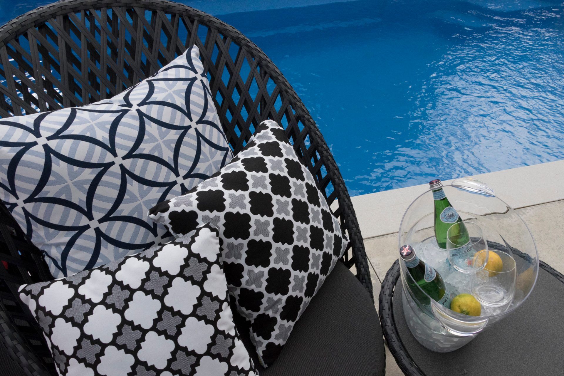 Cushions on Chair by the Pool