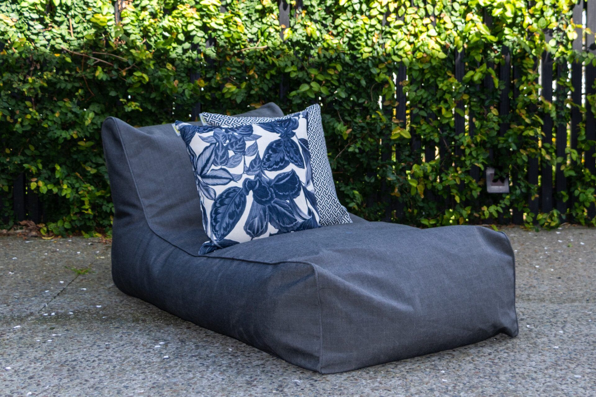 charcoal canvas bean bag chair