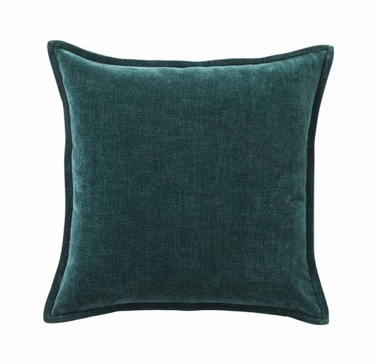 Weave Nova Evergreen velvet look cushion front