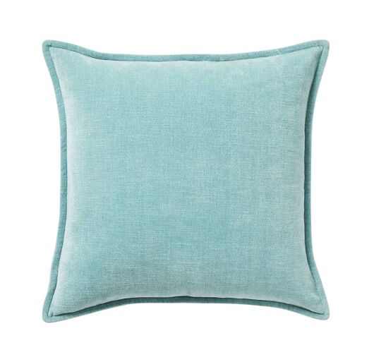 Weave Nova Seafoam velvet look cushion front