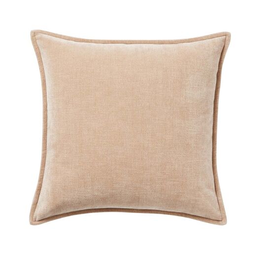 Weave Nova Tapioca velvet look cushion front
