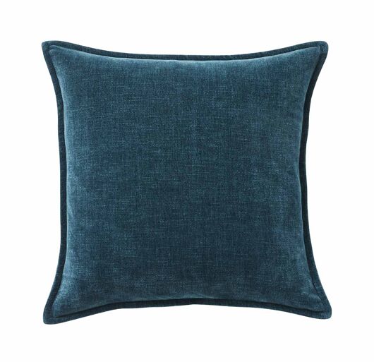 Weave Nova Teal velvet look cushion front