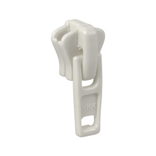 YKK Slider Single Pull Non Locking White Vislon Plastic  