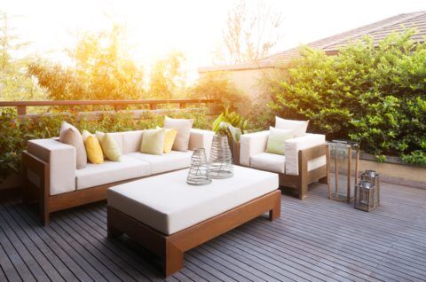 elegant furniture and design in modern patio  x x