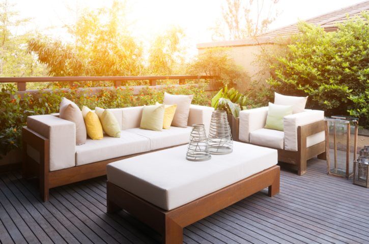 elegant furniture and design in modern patio  x