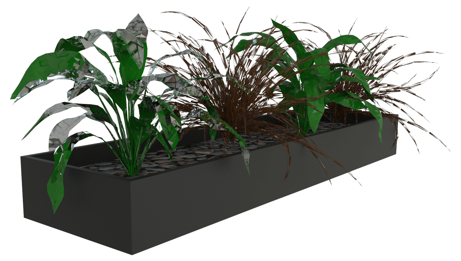 products slider planter box black