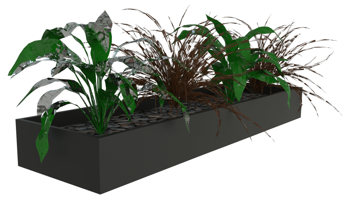 products slider planter box black