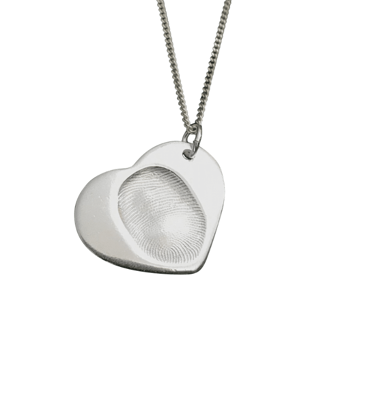 Fingerprint Heart Necklace