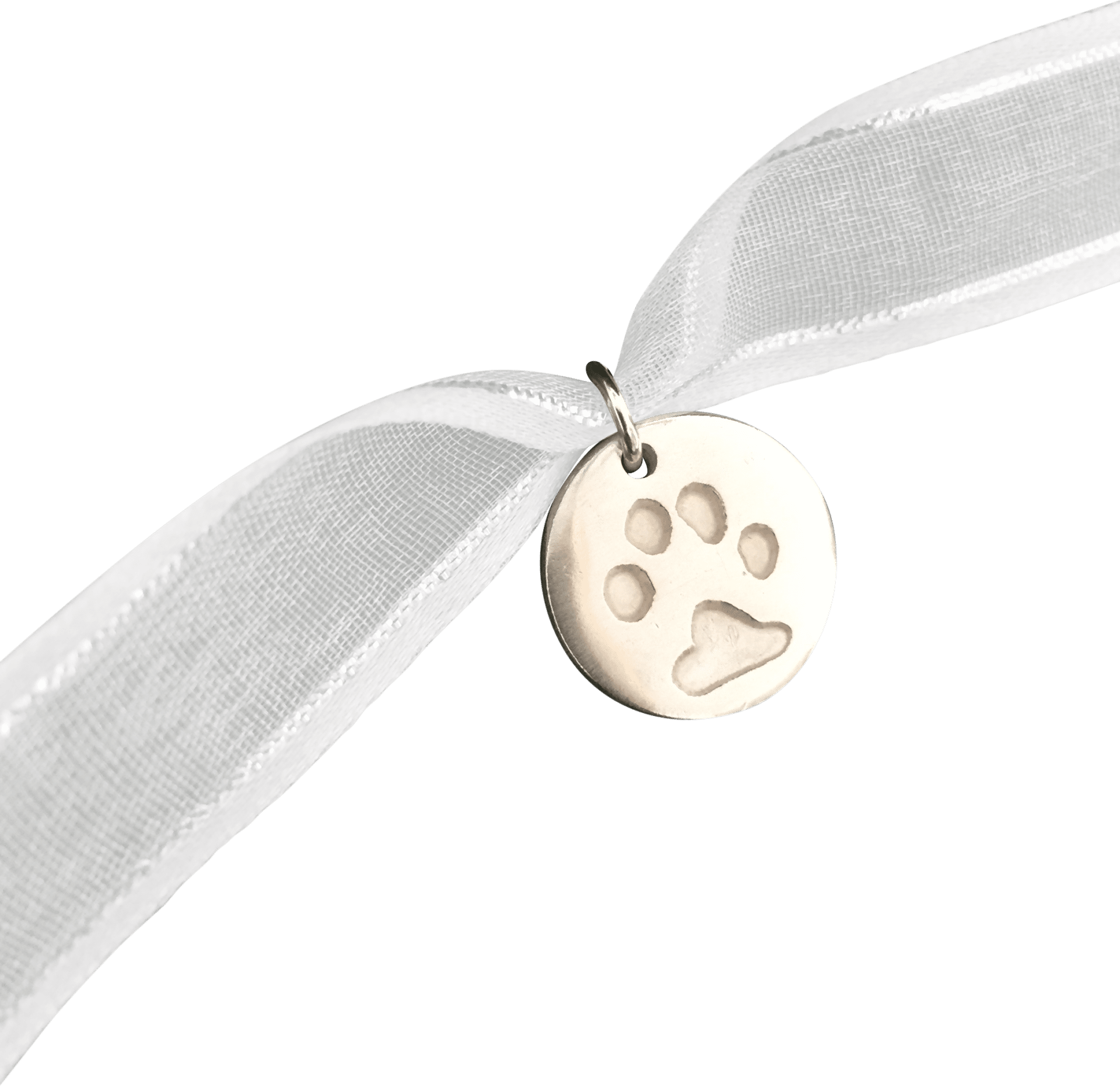 Pet Paw Prints Circle Pendant