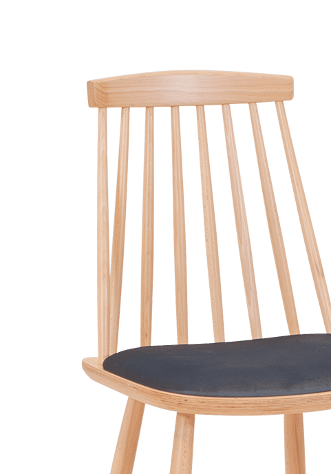 CH Lena Chair Clear Stain Blue Velvet Uphol 