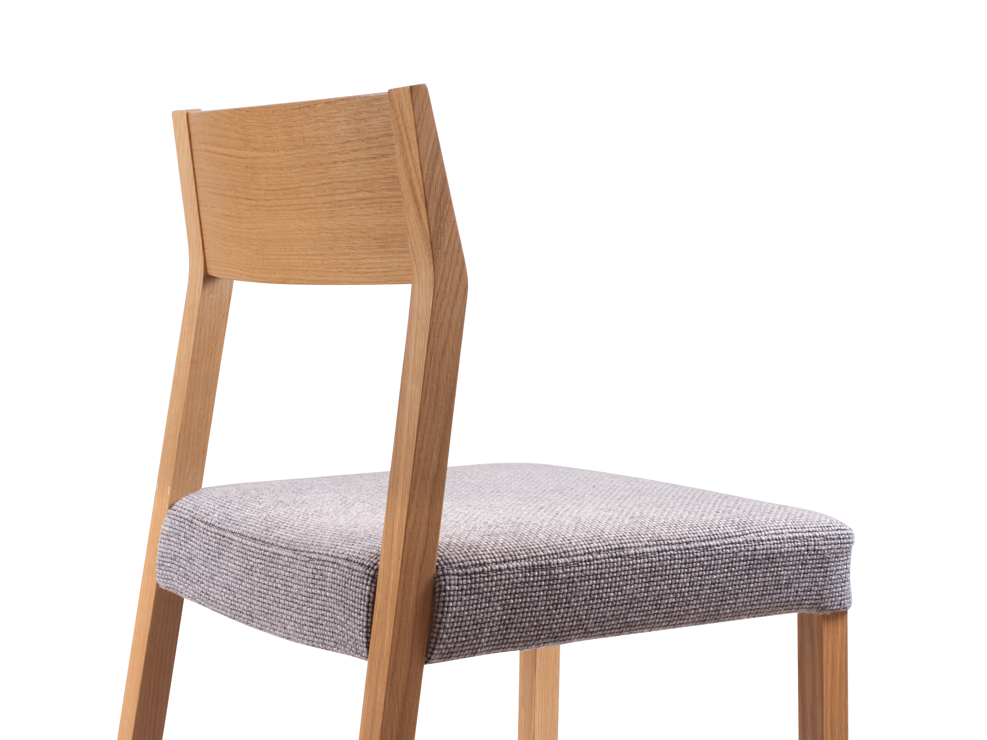 CH Linea Chair clear grey uphol detail