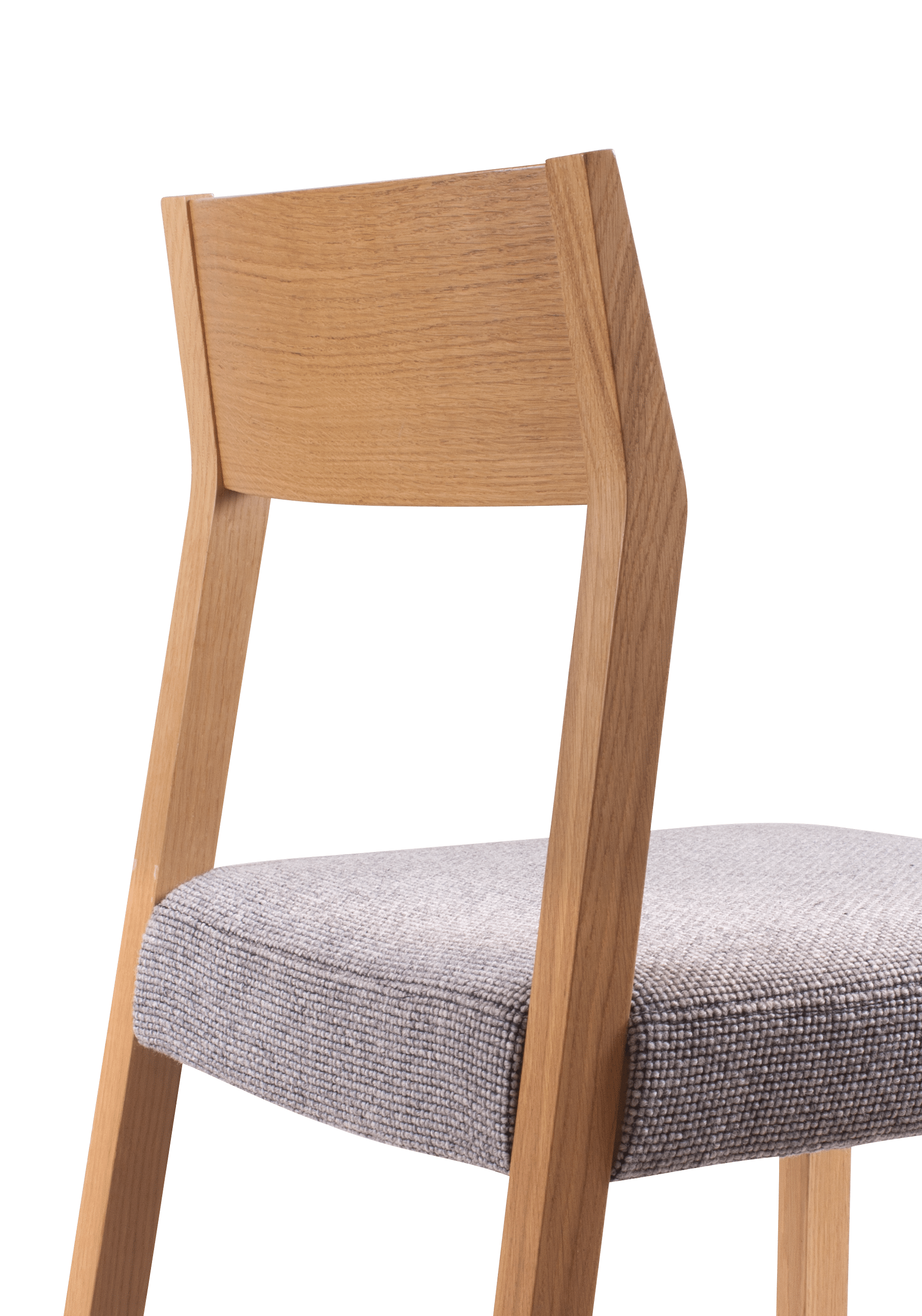 CH Linea Chair clear grey uphol detail