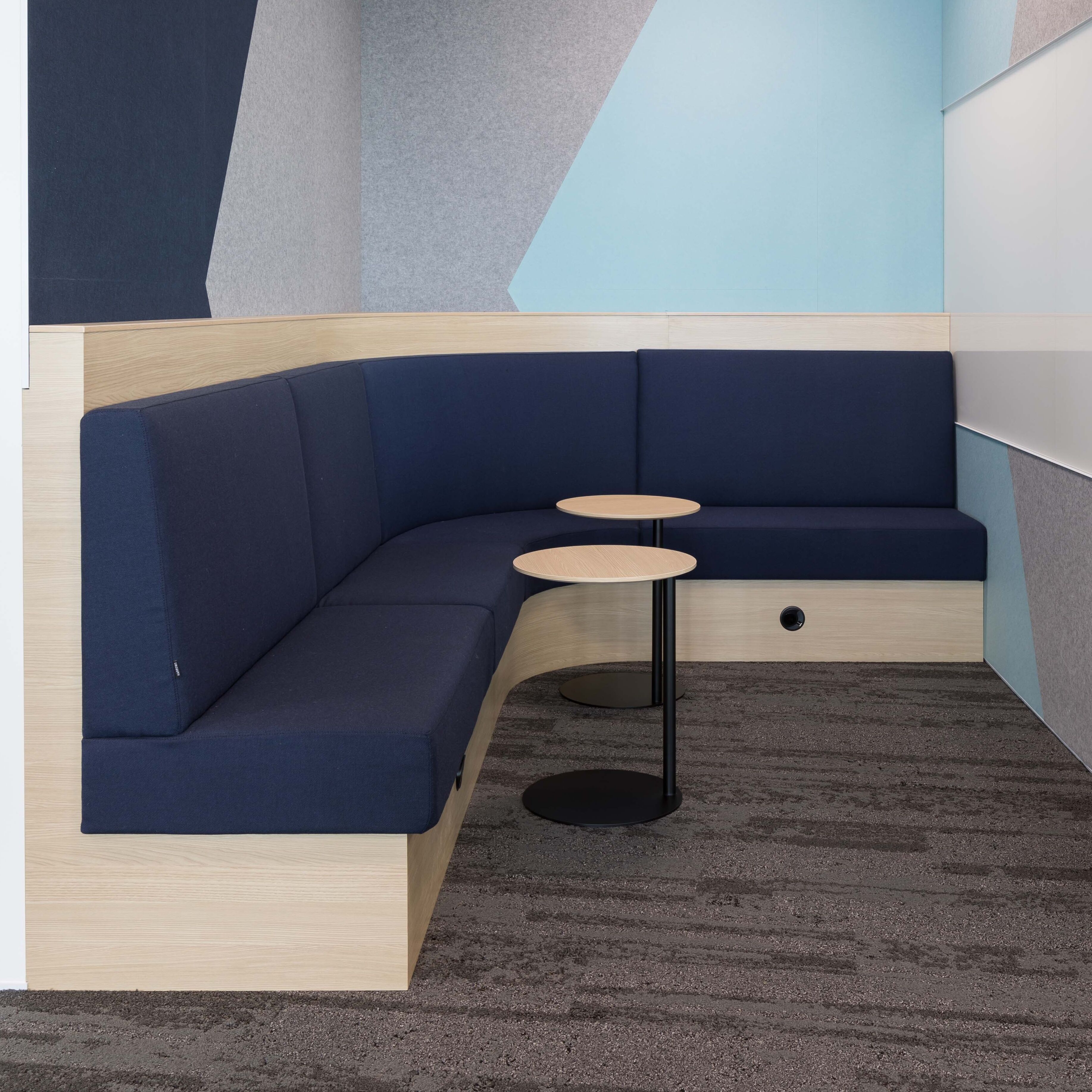 A breakout banquette space for breakout thinking