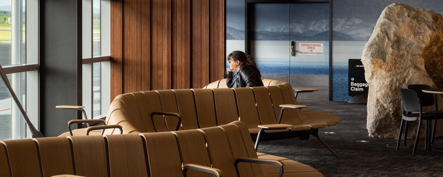 Taupo Airport furniture by Harrows, design by Shelter Architects