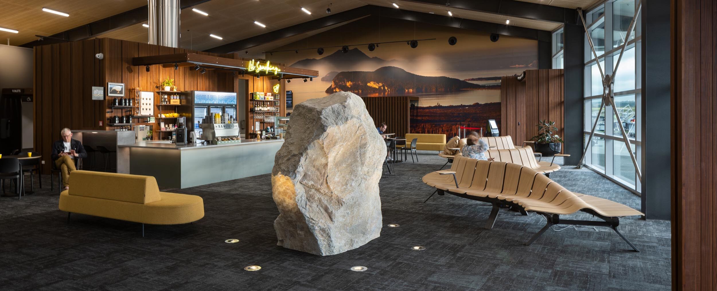 Taupo Airport furniture by Harrows, design by Shelter Architects