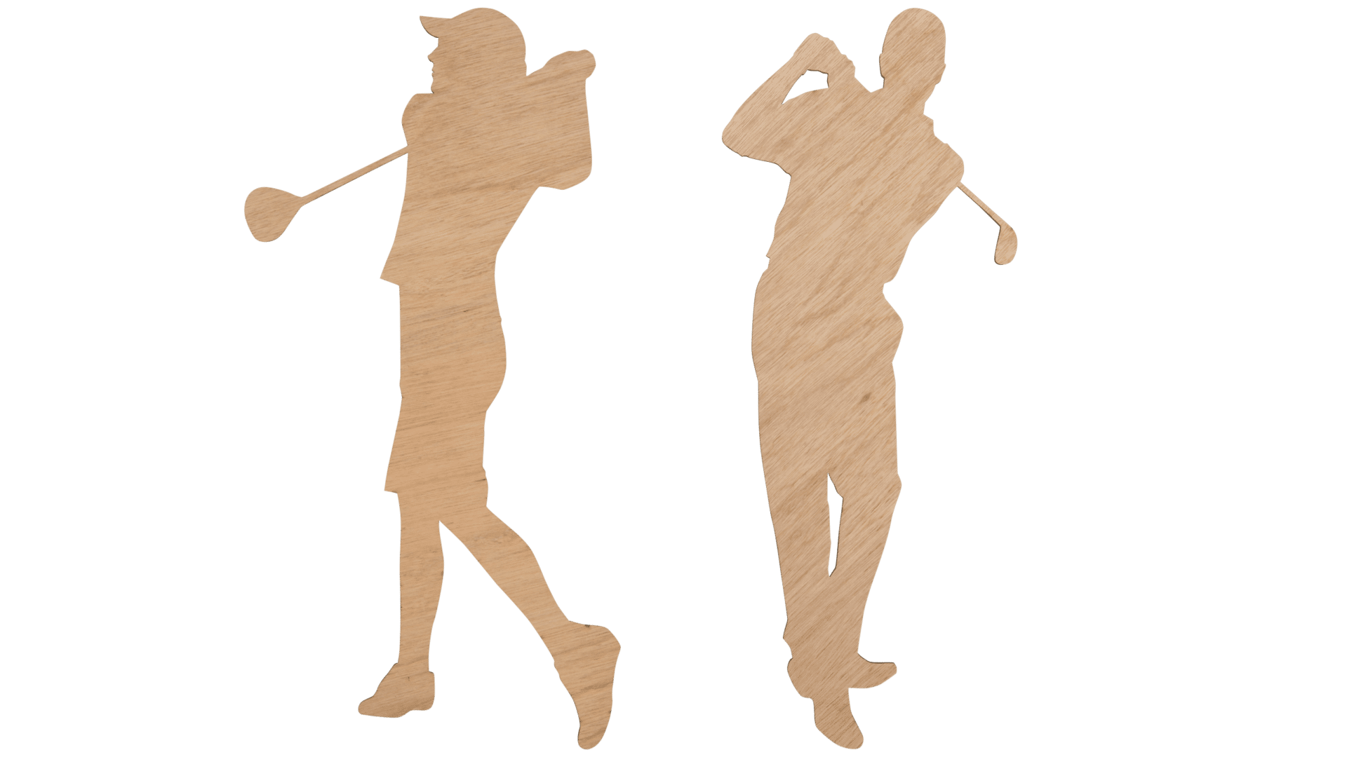 Lady golfer and gentleman golfer