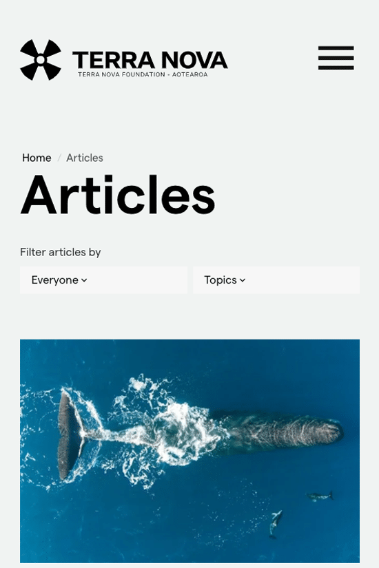Terra Nova Articles Mobile