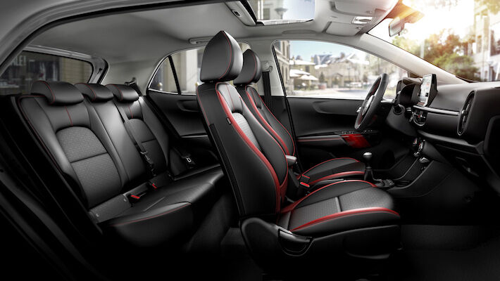 kia picanto seats from side 